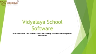 How to Handle Your School Effectively using Time Table Management Software