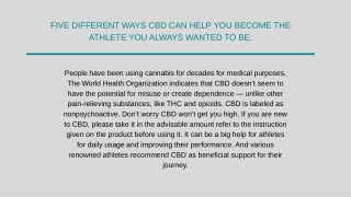 Benefit of CBD for Triathletes