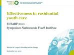 Effectiveness in residential youth care
