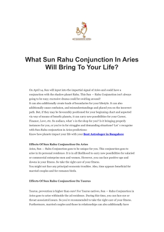 What Sun Rahu Conjunction In Aries Will Bring To Your Life