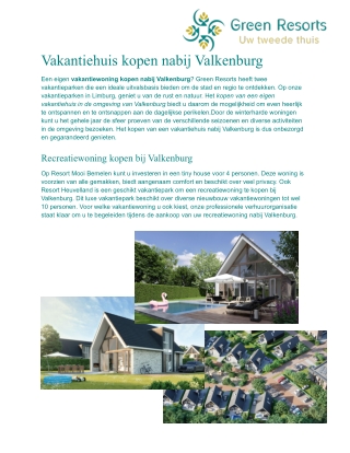 Vakantiehuis kopen nabij Valkenburg