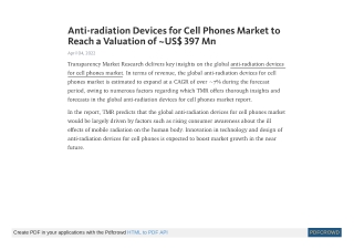 Anti-radiation Devices for Cell Phones Market | Global Analysis Report 2027
