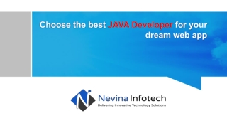Choose the best JAVA Developer for your dream web app