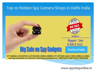 Top 10 Hidden Spy Camera Shops in Delhi India