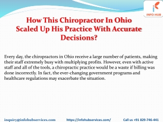 How This Chiropractor In Ohio Scaled Up His Practice With Accurate Decisions