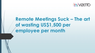 Remote Meetings Suck – The art of wasting