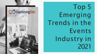 Top 5 emerging trends in the Events Industry in 2021