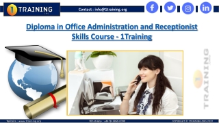 1Training added Diploma in Office Administration and Receptionist Skills Course