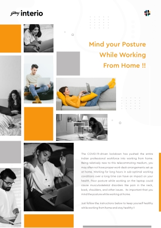 Mind your Posture While Working From Home !!