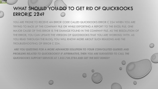 An effective method to fix QuickBooks Error C 224