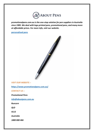 personalised pens  promotionalpens.com.au