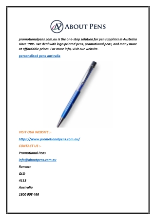 personalised pens australia  promotionalpens.com.au