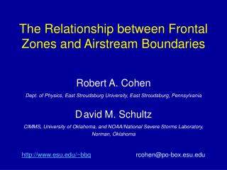 The Relationship between Frontal Zones and Airstream Boundaries
