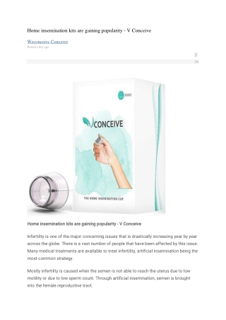 Home insemination kits are gaining popularity - V Conceive