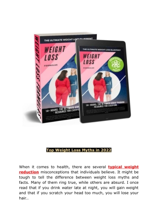 Top Weight Loss Myths in 2022
