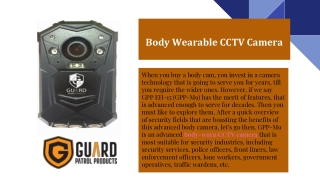 Best Body Wearable CCTV Camera