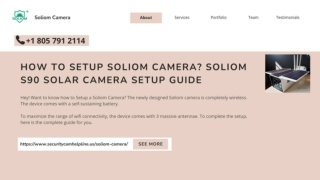 Soliom Camera Not Working? 1-8057912114 Soliom Solar Security Camera Help