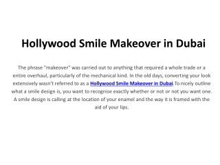 hollywood smile makeover in dubai