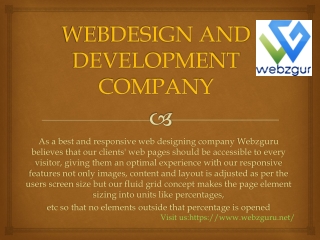 Web Designing and Development Company