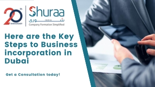 Here are the Key Steps to Business incorporation in Dubai