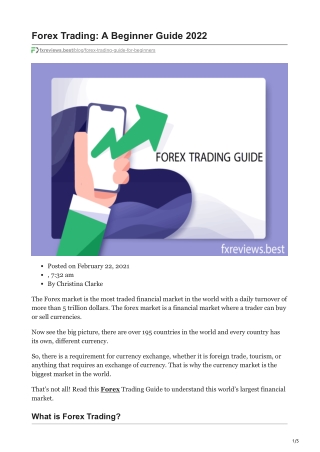fxreviews.best-Forex Trading A Beginner Guide 2022