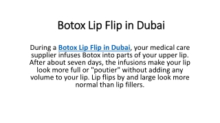 Botox Lip Flip in Dubai