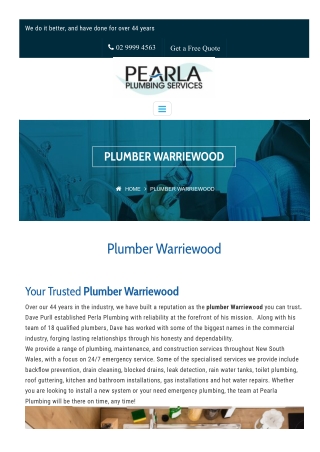 Plumber Warriewood