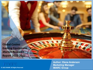 Casino Gaming Equipment Market PDF, Size, Share, Trends Report 2022-2027