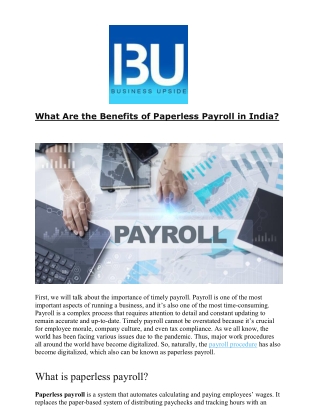 What Are the Benefits of Paperless Payroll in India