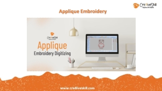 Applique Embroidery Digitizing services | Cre8iveSkill