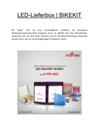 LED-Lieferbox | BIKEKIT