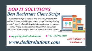 Best Readymade Realestate Script - DOD IT SOLUTIONS