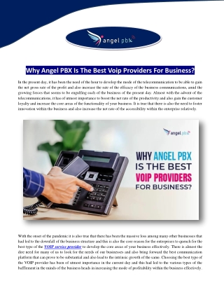 Why Angel PBX Is The Best Voip Providers For Business