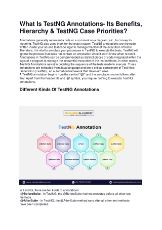 What Is TestNG Annotations Its Benefits, Hierarchy & TestNG Case Priorities