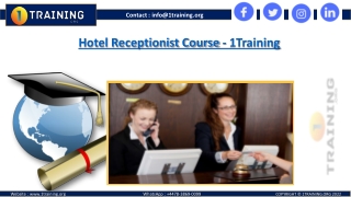 Certificate of Hotel Receptionist Online Training Course