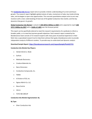 Conductive Inks Market