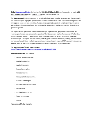 Nanosensors Market