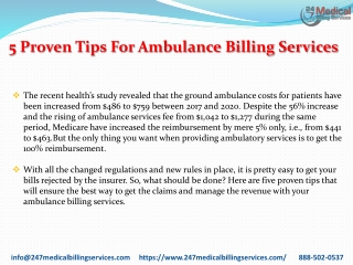 5 Proven Tips For Ambulance Billing ServicesPDF