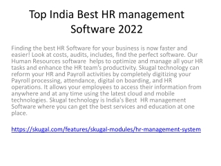 Top India Best HR management Software 2022