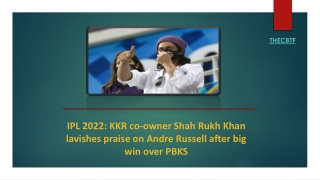 KKR co-owner Shah Rukh Khan lavishes praise on Andre Russell after big win over