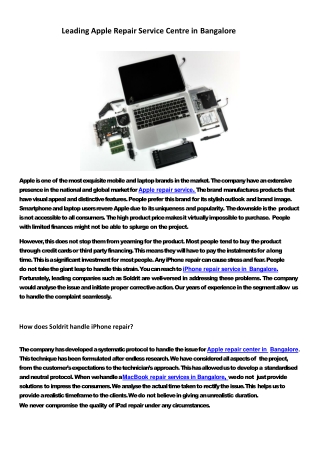 MacBook repair services in Bangalore
