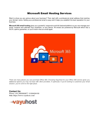 Microsoft Email Hosting Services