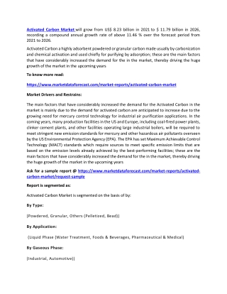 Activated Carbon market