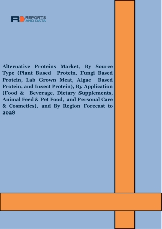 Alternative Proteins Market COVID-19 Updated Analysis Forecast 2028