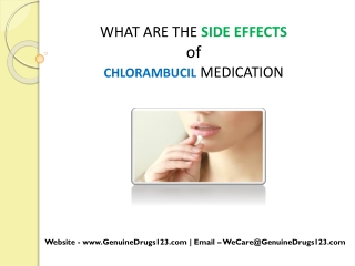 What are the Side effects of Chlorambucil in Dogs