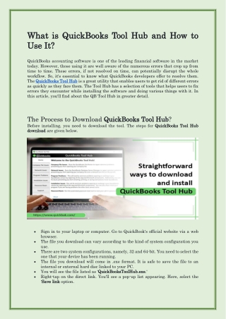 What is QuickBooks Tool Hub and How to Use It