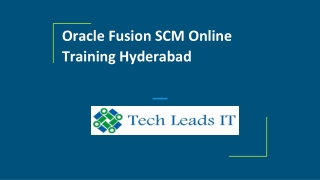 ORACLE FUSION SCM ONLINE TRAINING