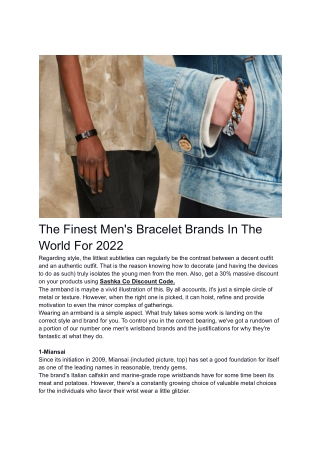 The Finest Men's Bracelet Brands In The World For 2022