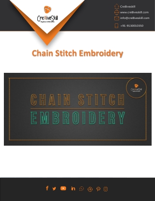 Quality Chain Stitch Embroidery Digitizing Service | Cre8iveSkill