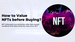 How to Value  NFTs before Buying
